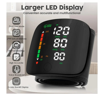 Rechargeable™ Blood Pressure Monitor ! LED Mini Portable Display