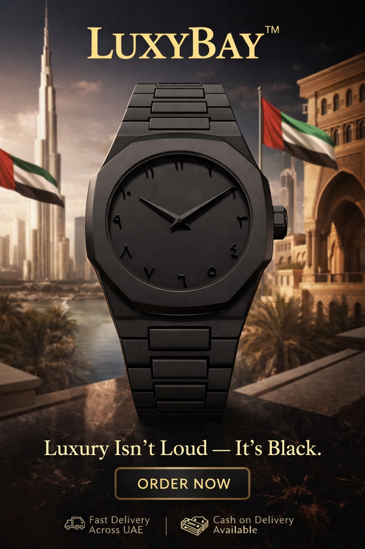 LuxyBay™ Aura Noir — Luxury You Can Feel | هالة من الفخامة تُحَسّ