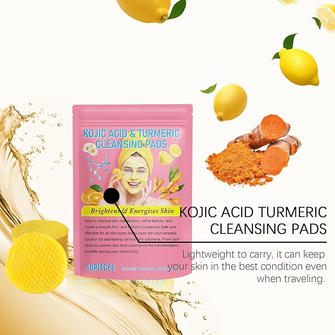 40 pieces per pack Turmeric Acid Cleaning Pads